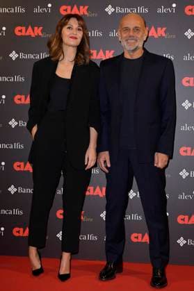 Ciak d Oro 2023 red carpet in Rome, Italy - 20 Jan 2024 Paola Cortellesi (l) and Riccardo Milani (r) attend the Ciak d Oro 2023 red carpet at Galleria del Cardinale Colonna. Rome Italy Copyright: xMarioxCartellix xSOPAxImagesx Paola Cortellesi, Riccardo Milani