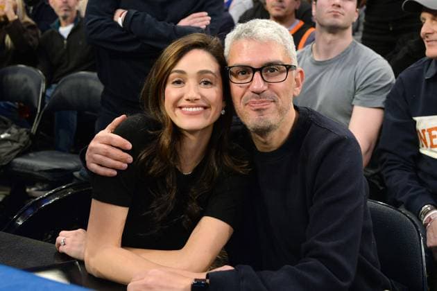 Celebrities watch the home team New York Knicks beat the visiting Toronto Raptors. Featuring: Emmy Rossum, Sam Esmail Where: New York, New York, United States When: 20 Jan 2024 Credit: Michael Simon startraksphoto.com EDITORIAL USE ONLY. NOT FOR USE BY NEWSPAPERS BASED IN THE UK. Copyright: xMICHAELxSIMONx 53381583