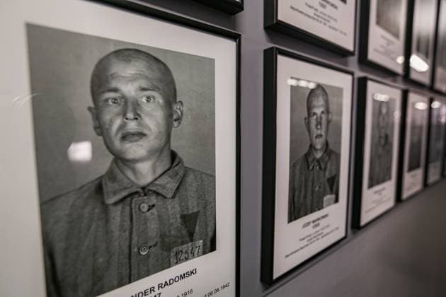 October 13, 2022, Auschwitz, Poland, Poland: A hall of images of registered prisoners in Block 6 of Auschwitz. .January 27 marks the anniversary of AuschwitzÃ¢â‚¬â ¢s liberation by Soviet soldiers. Operated by the Nazi regime between May 1940-January 1945, the Polish government has maintained its preservation since the fall of the war. It is also a UNESCO site. Auschwitz Poland - ZUMAo116 20221013_znp_o116_040 Copyright: xBiancaxOterox