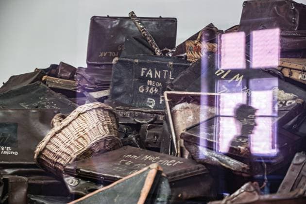 October 13, 2022, Auschwitz, New York, Poland: A pile of suitcases amongst a display of found objects behind a paned glass in Auschwitz. ..January 27 marks the anniversary of AuschwitzÃ¢â‚¬â ¢s liberation by Soviet soldiers. Operated by the Nazi regime between May 1940-January 1945, the Polish government has maintained its preservation since the fall of the war it is also a UNESCO site. Auschwitz Poland - ZUMAo116 20221013_znp_o116_117 Copyright: xBiancaxOterox
