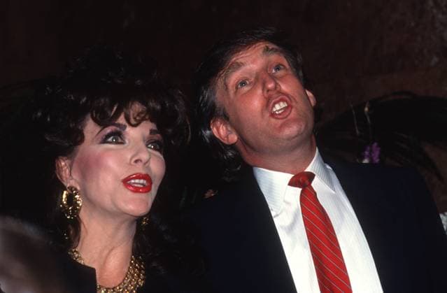 Joan Collins Donald Trump 1988 Joan Collins Donald Trump John Barrett PHOTOlink. EDITORIAL USE ONLY Copyright: xx PhotoxByxJohnxBarrett PHOTOlink.netx phlphotos416458
