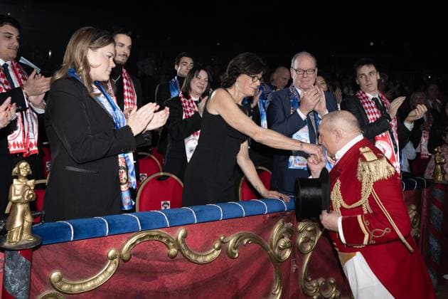 Entertainment Themen der Woche KW04 Entertainment Bilder des Tages NO TABLOIDS: 46th International Circus Festival - Monaco NO TABLOIDS WEB & PRINT, NO DAILY MAIL, NO DAILY MAIL GROUP, NO VOICI, NO CLOSER: Camille Gottlieb, Princess Stephanie of Monaco, Prince Albert II of Monaco and Louis Ducruet attend the 46th International Circus Festival on January 23, 2024 in Monaco, Monaco. Photo by David NIVIERE ABACAPRESS.COM MONTE-CARLO Monaco  Copyright: xNivierexDavid ABACAPRESS.COMx