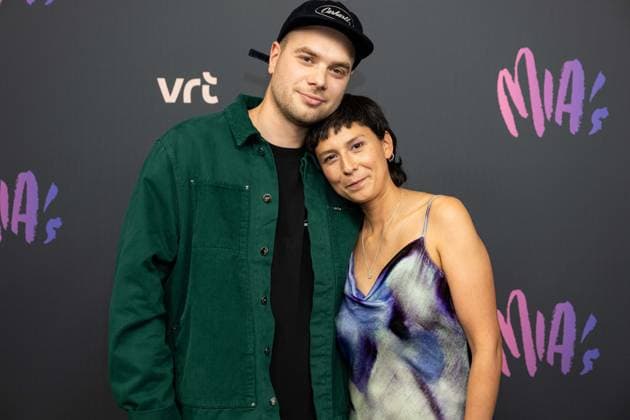 singer Brihang (Boudy Verleye) and his wife Inca pictured on the red carpet at the 16th edition of the MIA s (Music Industry Award) award show, in Antwerp, Wednesday 24 January 2024. The Music Industry Awards are the Flemish Music prizes handed out by the VRT and VI.BE.  JONASxROOSENS 84571177
