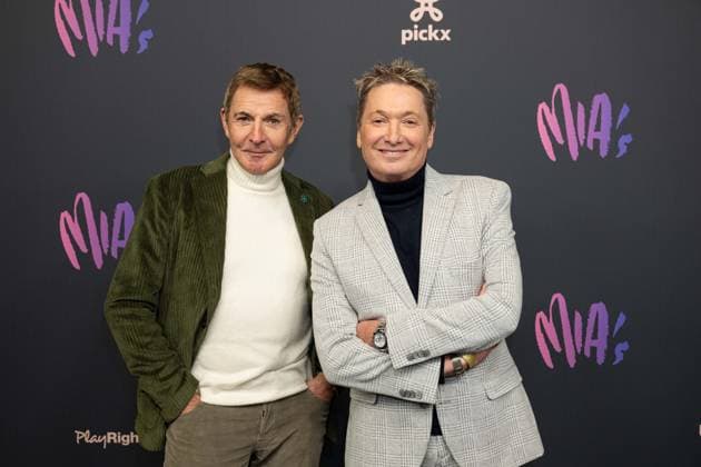 television presenter Luc Appermont and singer Bart Kaell pictured on the red carpet at the 16th edition of the MIA s (Music Industry Award) award show, in Antwerp, Wednesday 24 January 2024. The Music Industry Awards are the Flemish Music prizes handed out by the VRT and VI.BE.  JONASxROOSENS 84571639