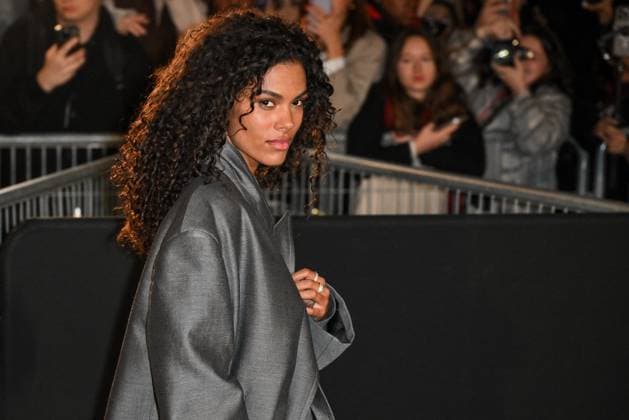 PFW Valentino Outside Arrivals Tina Kunakey arriving at Valentino show during Paris Fashion Week Haute Couture in Paris, France on January 24, 2024. Photo by Julien Reynaud APS-Medias ABACAPRESS.COM Paris France  Copyright: xReynaudxJulien APS-Medias ABACAx