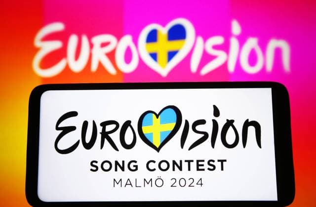 Photo illustration in Ukraine - January 24, 2024 In this photo illustration, Eurovision Song Contest 2024 (ESC) logo is seen on a smartphone and a pc screen. The Eurovision Song Contest 2024 is scheduled to take place in May 2024 in Malmo Sweden. Kyiv Ukraine Copyright: xPavloxGoncharx xSOPAxImagesx PGONCHAR_0538