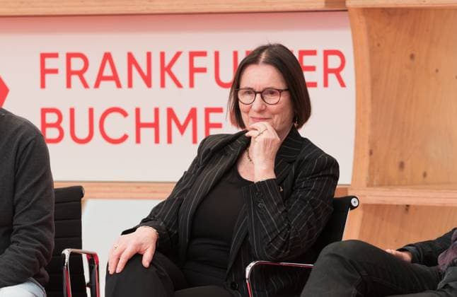 FRANKFURT AM MAIN, Germany - October 18 2023: Irina Scherbakowa auf der 75. Frankfurter Buchmesse FRANKFURT AM MAIN, Germany - October 18 2023: Irina Scherbakowa (*1949, ) auf der 75. Frankfurter Buchmesse Copyright: xZoonar.com MarkusxWissmannx 20943890