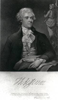 Thomas Jefferson Here is a young Thomas Jefferson as he looked in 1786 while serving as America s minister to France. This is a copy of a Mather Brown painting. EDITORIAL USE ONLY Copyright: xx 3.004 x picturehistory018304