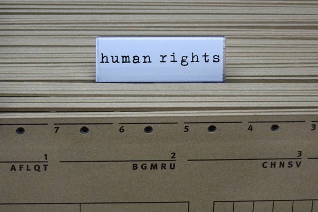 Hängeregister und human rights Hängeregister und human rights, 26.01.2024, Borkwalde, Brandenburg, An einem Hängeregister befindet sich der Schriftzug human rights. *** Hanging file and human rights Hanging file and human rights, 26 01 2024, Borkwalde, Brandenburg, One hanging file bears the inscription human rights
