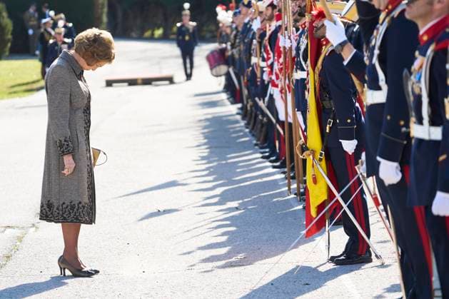 Bilder des Jahres 2024, Entertainment 01 Januar Entertainment Themen der Woche KW04 Entertainment Bilder des Tages 26-01-2024 Madrid Queen Sofia attend the act of the oath or promise before the flag of Spain at the barracks of the royal guard at El Pardo palace in Madrid. No Spain PPE Thorton El Pardo Spain  Copyright: xPPEx