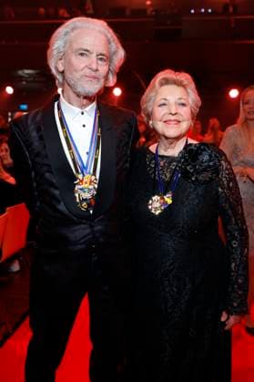 Entrepreneur Hermann Bühlbecker and actress Marie Luise Marjan at the presentation of the Order against Animal Seriousness by the Aachen Carnival Association AKV in Aachen The Aachen Carnival Association wants to honor personalities who demonstrate humour and humanity in office Aachen, 27 01 2024 NRW Germany Copyright: xChristophxHardtx