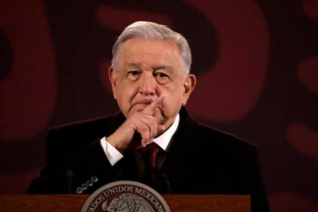 January 29, 2024, Mexico City, Mexico: The president of Mexico, Andres Manuel Lopez Obrador at a press conference before reporters in the Treasury Room at the National Palace in Mexico City. on January 29, 2024 in Mexico City, Mexico Mexico City Mexico - ZUMAe321 20240129_zia_e321_008 Copyright: xLuisxBarronx