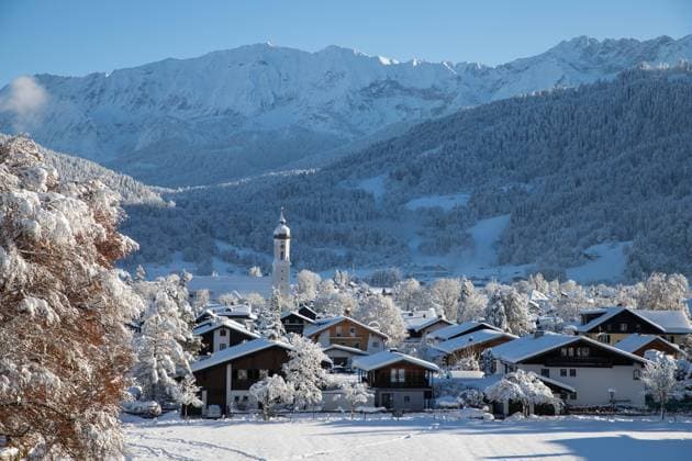 wintertime in small german village covered with snow Garmish-Partenkirchen wintertime in small german village covered with snow Garmish-Partenkirchen Copyright: xZoonar.com MelindaxNagyx 21099612