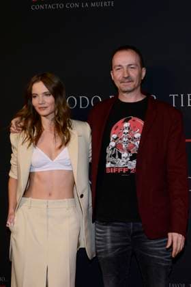 January 30, 2024, Mexico City, Ciudad de Mexico, Mexico: January 30, 2024, Mexico City, Mexico: Director Alberto Corredor and British actress pose for photos during the red carpet of Baghead at Cinepolis Miyana. on January 30, 2024, Mexico City, Mexico. Mexico City Mexico - ZUMAe321 20240130_zea_e321_031 Copyright: xCarlosxTischler xEyepixxGroupx