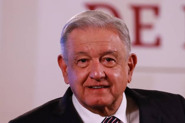 February 2, 2024, Mexico City, Mexico: President of Mexico, Andro s Manuel LoÂ³pez Obrador, gesticulates while speak during the briefing conference in front of reporters at the National Palace. on February 2, 2024 in Mexico City, Mexico. Mexico City Mexico - ZUMAe321 20240202_zia_e321_029 Copyright: xCarlosxSantiagox