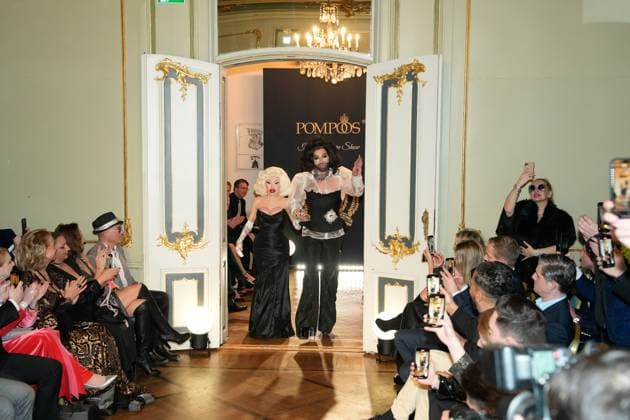 Harald Glööckler hosted the Pompöös Iconic Couture Show at the Ermelerhaus in Berlin at the start of Berlin Fashion Week Star designer Harald Glööckler hosted the Pompöös Iconic Couture Show at the Ermelerhaus in Berlin at the start of Berlin Fashion Week Governing Mayor of Berlin Kai Wegner was a guest Berlin Berlin GER