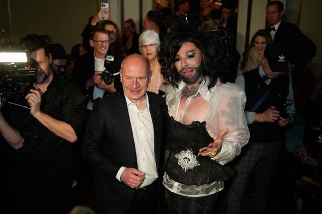 Harald Glööckler hosted the Pompöös Iconic Couture Show at the Ermelerhaus in Berlin at the start of Berlin Fashion Week Star designer Harald Glööckler hosted the Pompöös Iconic Couture Show at the Ermelerhaus in Berlin at the start of Berlin Fashion Week Governing Mayor of Berlin Kai Wegner was a guest Berlin Berlin GER