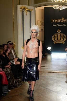 Harald Glööckler hosted the Pompöös Iconic Couture Show at the Ermelerhaus in Berlin at the start of Berlin Fashion Week Star designer Harald Glööckler hosted the Pompöös Iconic Couture Show at the Ermelerhaus in Berlin at the start of Berlin Fashion Week Governing Mayor of Berlin Kai Wegner was a guest Berlin Berlin GER