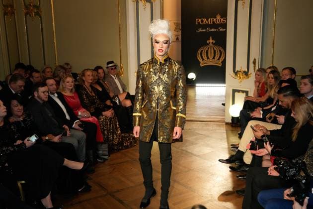 Harald Glööckler hosted the Pompöös Iconic Couture Show at the Ermelerhaus in Berlin at the start of Berlin Fashion Week Star designer Harald Glööckler hosted the Pompöös Iconic Couture Show at the Ermelerhaus in Berlin at the start of Berlin Fashion Week Governing Mayor of Berlin Kai Wegner was a guest Berlin Berlin GER