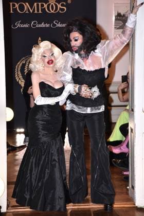 Harald Gloeoeckler with Amanda Lepore at his Gloeoeckler Iconic Couture 30th anniversary fashion show on 2 February 2024 in Berlin Harald Gloeoecklers 30th anniversary fashion show event in Berlin