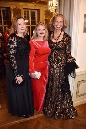 Micaela Princess of Prussia, Maria Princess of Saxony Altenburg and Astrid Princess Stolberg zu Wernigerode at the Gloeoeckler Iconic Couture 30th anniversary fashion show on 2 February 2024 in Berlin Harald Gloeoecklers 30th anniversary fashion show event in Berlin