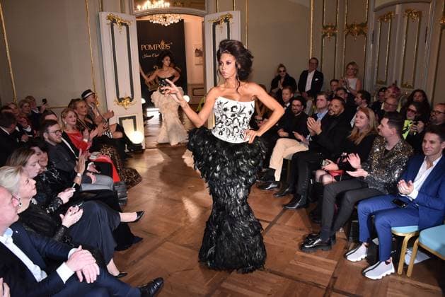 Fashion on the catwalk at the Gloeoeckler Iconic Couture 30th anniversary fashion show on 2 February 2024 in Berlin Harald Gloeoecklers 30th anniversary fashion show event in Berlin