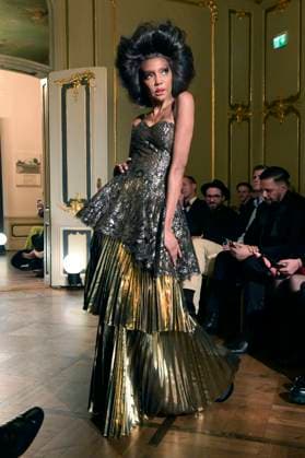 Lu Sierra at the Harald Glööckler Pompöös Iconic Couture Show at Ermelerhaus Berlin, 02 02 2024 Foto:xF.xKernx xFuturexImagex gloeoeckler_4258