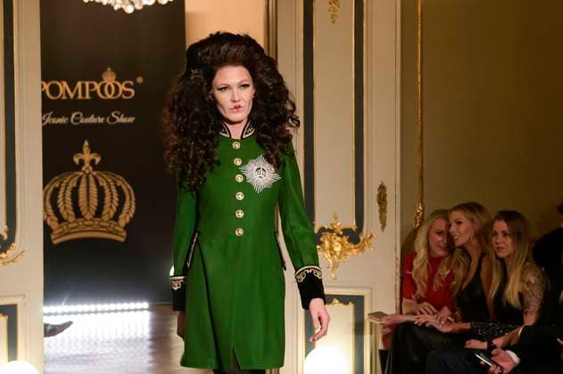 Model at the Harald Glööckler Pompöös Iconic Couture Show at Ermelerhaus Berlin, 02 02 2024 Foto:xF.xKernx xFuturexImagex gloeoeckler_4260