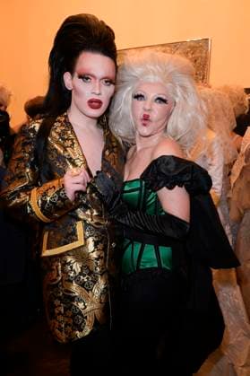 Kyle Farmery with model at the Harald Glööckler Pompöös Iconic Couture Show at Ermelerhaus Berlin, 02 02 2024 Foto:xF.xKernx xFuturexImagex gloeoeckler_4278