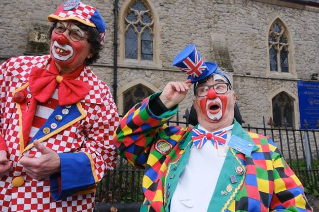 News Themen der Woche KW05 News Bilder des Tages Trinity Saints Church annual Clowns Service. Featuring: Clowns Service Where: London, United Kingdom When: 04 Feb 2024 Credit: Cover Images EDITORIAL USE ONLY. NOT FOR USE BY NEWSPAPERS BASED IN THE UK. Copyright: xx 53425376