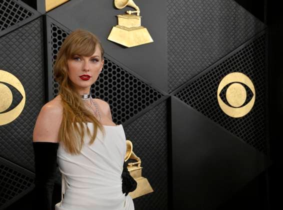 Taylor Swift attends the 66th annual Grammy Awards at the Crypto.com Arena in Los Angeles on Sunday, February 4, 2024.  LAP20240204007 JIMxRUYMEN