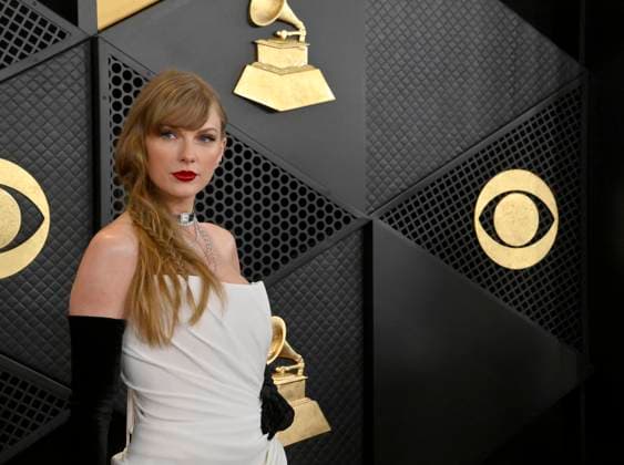Taylor Swift attends the 66th annual Grammy Awards at the Crypto.com Arena in Los Angeles on Sunday, February 4, 2024.  LAP20240204008 JIMxRUYMEN