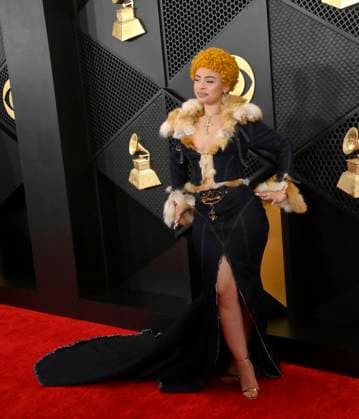 Ice Spice attends the 66th annual Grammy Awards at the Crypto.com Arena in Los Angeles on Sunday, February 4, 2024.  LAP20240204037 JIMxRUYMEN