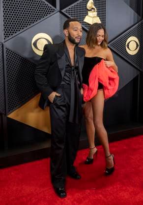 John Legend and Chrissy Teigen attend the 66th GRAMMY Awards at Crypto.com Arena on February 04, 2024 in Los Angeles, California Armando Arorizo !ACHTUNG: NUR REDAKTIONELLE NUTZUNG!  Copyright: xArmandoxArorizox AME6085 20240205-55012842494_1
