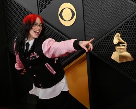 Billie Eilish attends the 66th annual Grammy Awards at the Crypto.com Arena in Los Angeles on Sunday, February 4, 2024.  LAP20240204057 JIMxRUYMEN