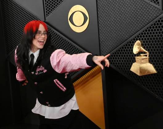 Billie Eilish attends the 66th annual Grammy Awards at the Crypto.com Arena in Los Angeles on Sunday, February 4, 2024.  LAP20240204058 JIMxRUYMEN