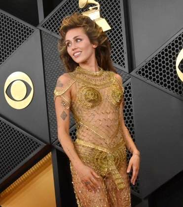Miley Cyrus attends the 66th annual Grammy Awards at the Crypto.com Arena in Los Angeles on Sunday, February 4, 2024.  LAP20240204065 JIMxRUYMEN