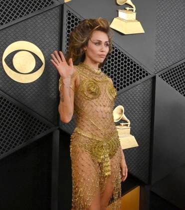 Miley Cyrus attends the 66th annual Grammy Awards at the Crypto.com Arena in Los Angeles on Sunday, February 4, 2024.  LAP20240204068 JIMxRUYMEN