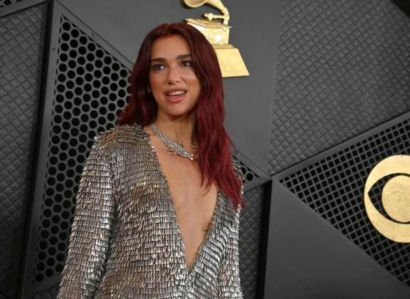Dua Lipa attends the 66th annual Grammy Awards at the Crypto.com Arena in Los Angeles on Sunday, February 4, 2024.  LAP20240204078 JIMxRUYMEN