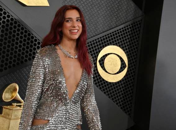 Dua Lipa attends the 66th annual Grammy Awards at the Crypto.com Arena in Los Angeles on Sunday, February 4, 2024.  LAP20240204079 JIMxRUYMEN