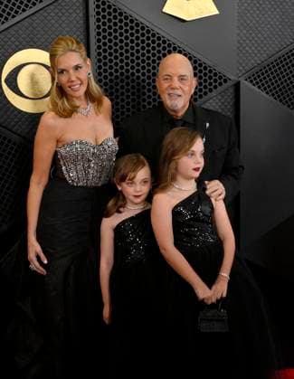 (L-R) Alexis Roderick, Della Rose Joel, Billy Joel, and Remy Anne Joel attend the 66th annual Grammy Awards at the Crypto.com Arena in Los Angeles on Sunday, February 4, 2024.  LAP20240204083 JIMxRUYMEN
