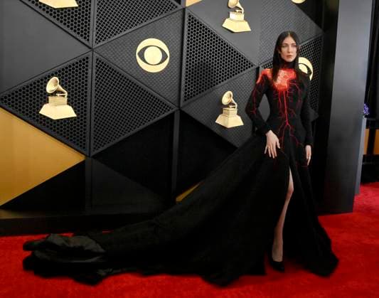 Caroline Polachek attends the 66th annual Grammy Awards at the Crypto.com Arena in Los Angeles on Sunday, February 4, 2024.  LAP20240204140 JIMxRUYMEN