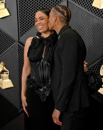 Jordin Sparks and Dana Isaiah attend the 66th annual Grammy Awards at the Crypto.com Arena in Los Angeles on Sunday, February 4, 2024.  LAP20240204159 JIMxRUYMEN