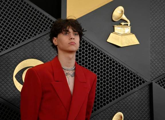 Landon Barker attends the 66th annual Grammy Awards at the Crypto.com Arena in Los Angeles on Sunday, February 4, 2024.  LAP20240204163 JIMxRUYMEN