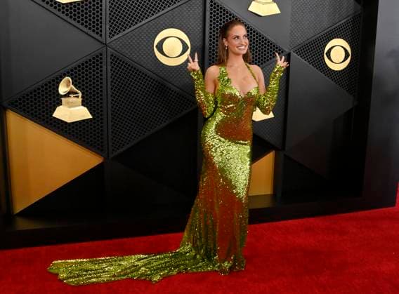 Haley Kalil attends the 66th annual Grammy Awards at the Crypto.com Arena in Los Angeles on Sunday, February 4, 2024.  LAP20240204190 JIMxRUYMEN