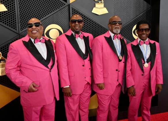 Blind Boys of Alabama attend the 66th annual Grammy Awards at the Crypto.com Arena in Los Angeles on Sunday, February 4, 2024.  LAP20240204209 JIMxRUYMEN