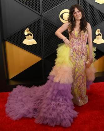 Sara Gazarek attends the 66th annual Grammy Awards at the Crypto.com Arena in Los Angeles on Sunday, February 4, 2024.  LAP20240204214 JIMxRUYMEN