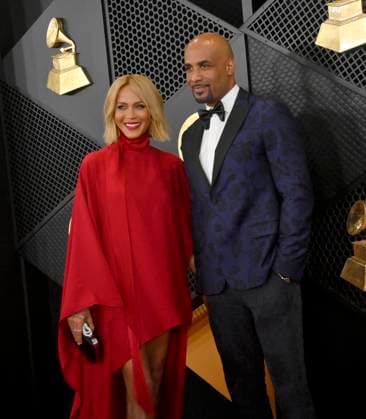 (L-R) Nicole Ari Parker and Boris Kodjoe attend the 66th annual Grammy Awards at the Crypto.com Arena in Los Angeles on Sunday, February 4, 2024.  LAP20240204179 JIMxRUYMEN