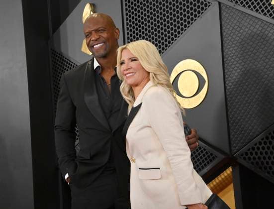 (L-R) Terry Crews and Rebecca King-Crews attend the 66th annual Grammy Awards at the Crypto.com Arena in Los Angeles on Sunday, February 4, 2024.  LAP20240204232 JIMxRUYMEN