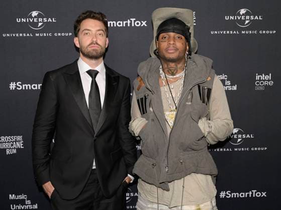 04 February 2024 - Hollywood, California - Tariq Cherif and Ski Mask the Slump God. 2024 Universal Music Group Awards After Party Celebrates The 66th Annual GRAMMY Awards at Nya Studios. Photo Credit: Billy Bennight AdMedia 301310 2024-02-05 California Hollywood Etats-Unis  Copyright: xAdMediax STAR_301310_003